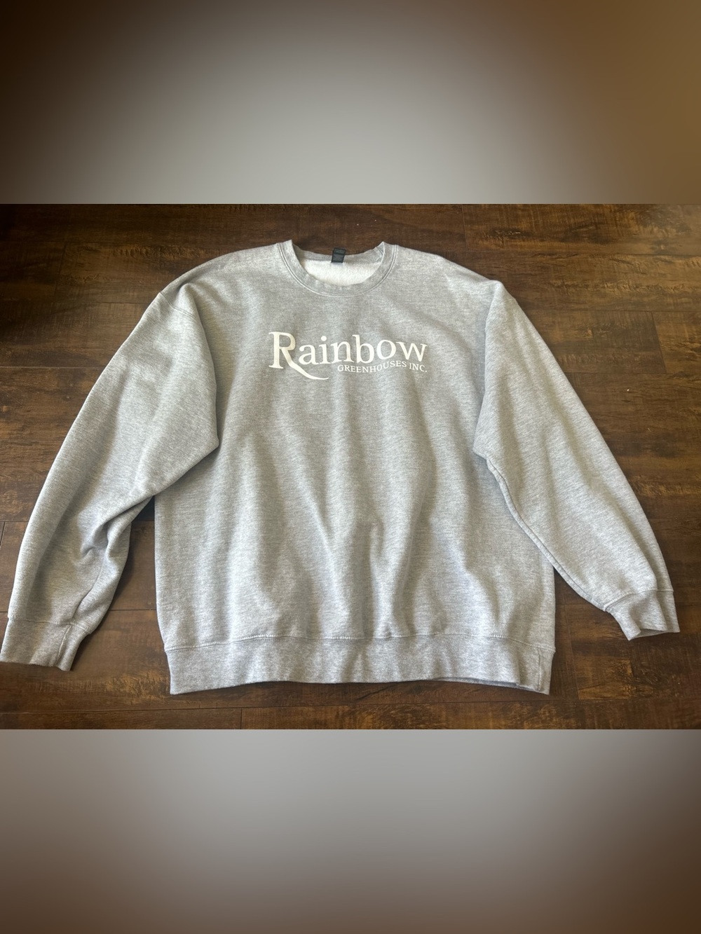 Gildan Gray 'Rainbow' Crewneck Sweatshirt